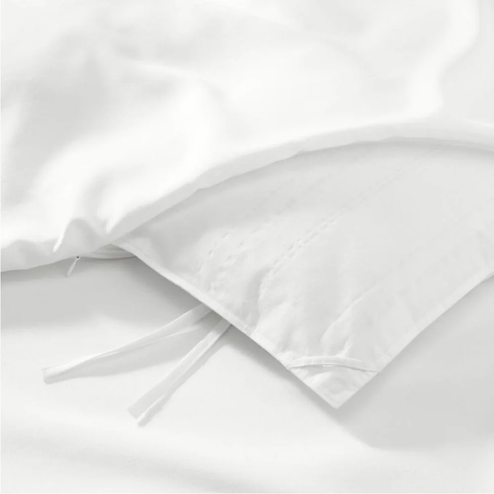 CASALUNA NWT 3pc lycoell cotton blend duvet & sham set -white -king